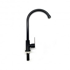 BLITON Stainless Steel SUS304 Modern Black Color Kitchen Faucet Sink Tap Pillar Mounted B2023-P